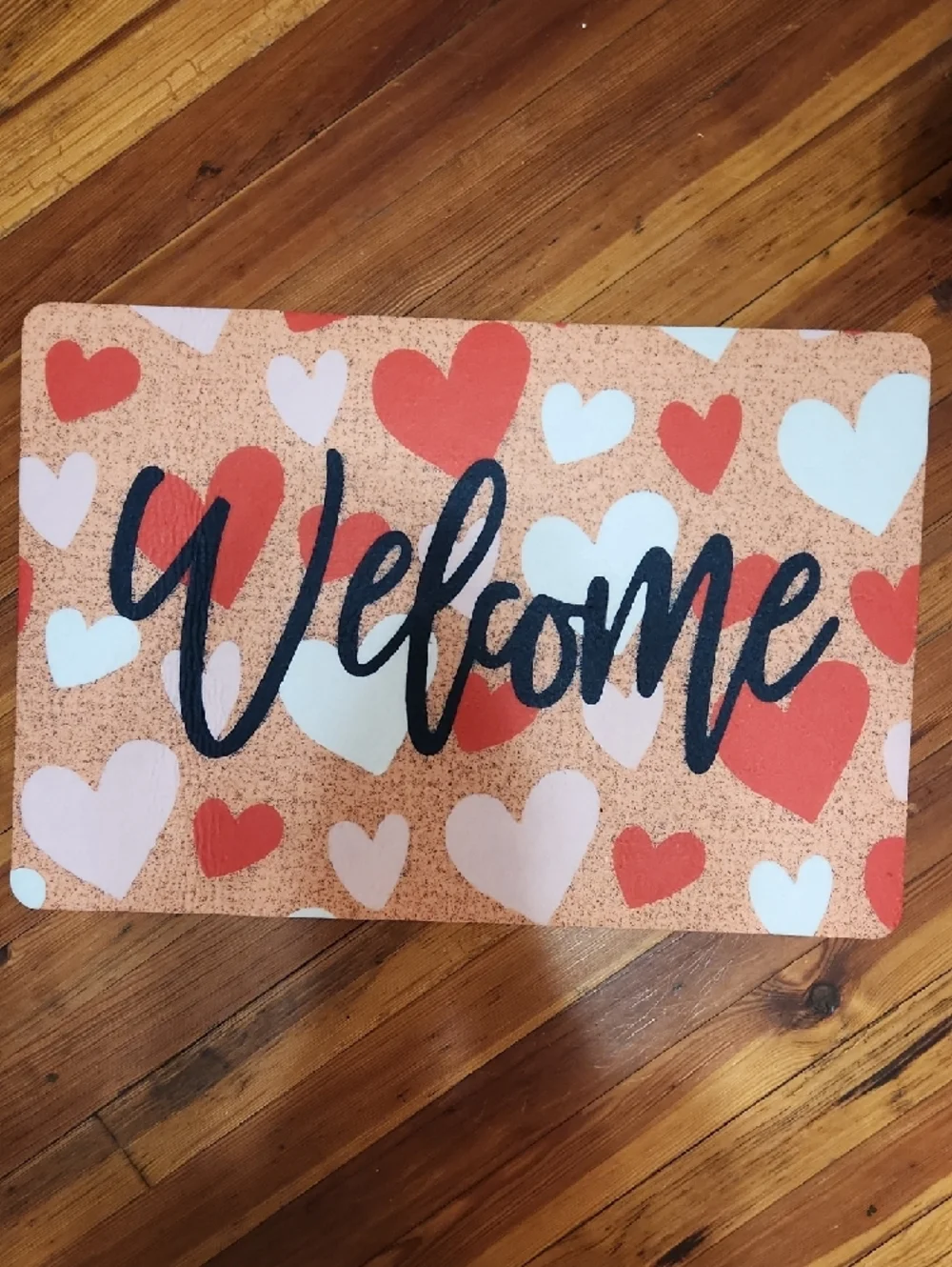 Welcome Heart Doormat - Pink and Red Brand NEW